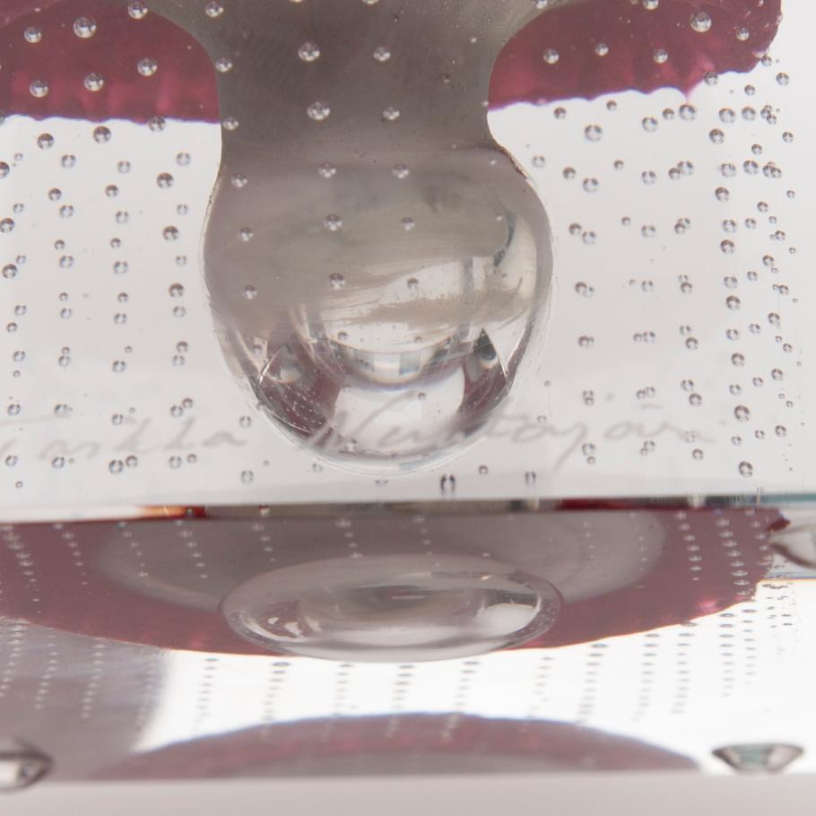 OIVA TOIKKA, GLASKUBER, 3 st, signerade O.Toikka Nuutajärvi.