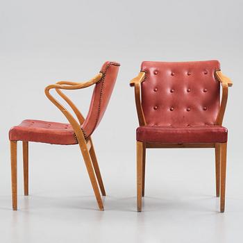 Axel Larsson, karmstolar, fem stycken, Svenska Möbelfabrikerna Bodafors, 1961.