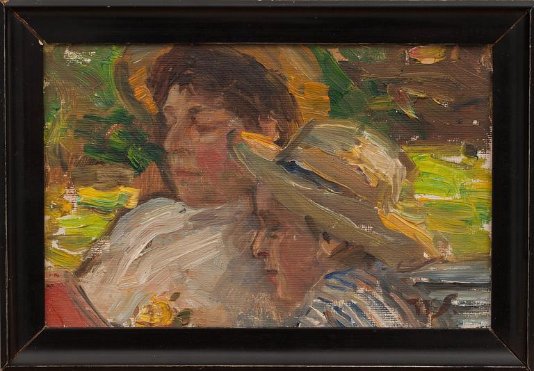 WILHELM SMITH, olja på pannå. Monogramsignerad. Bär datering 1905.