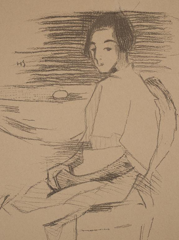 Helene Schjerfbeck, "Kostymbild (Bagarens dotter)".