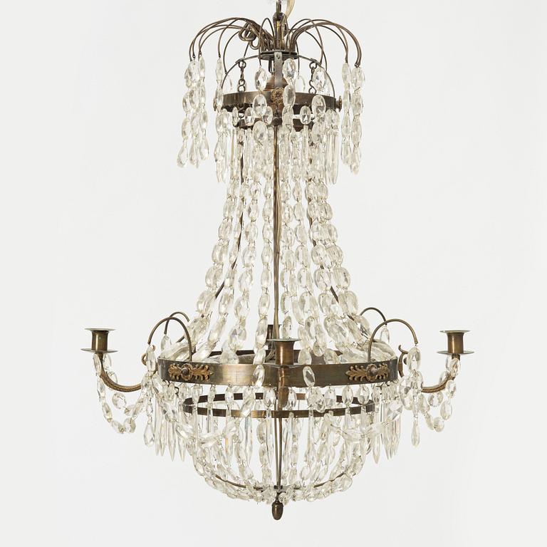 Chandelier, Empire style, first half of the 20th century.