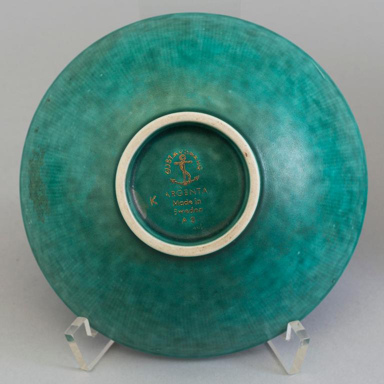 WILHELM KÅGE, two 'Argenta' stoneware bowls from Gustavsberg, second half of the 20th Century.