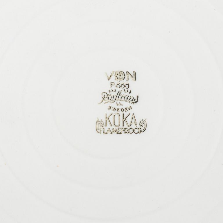 A Hertha Bengtsson 'Koka Blå' dinner service, 84 pcs, Rörstrand, designed 1956.
