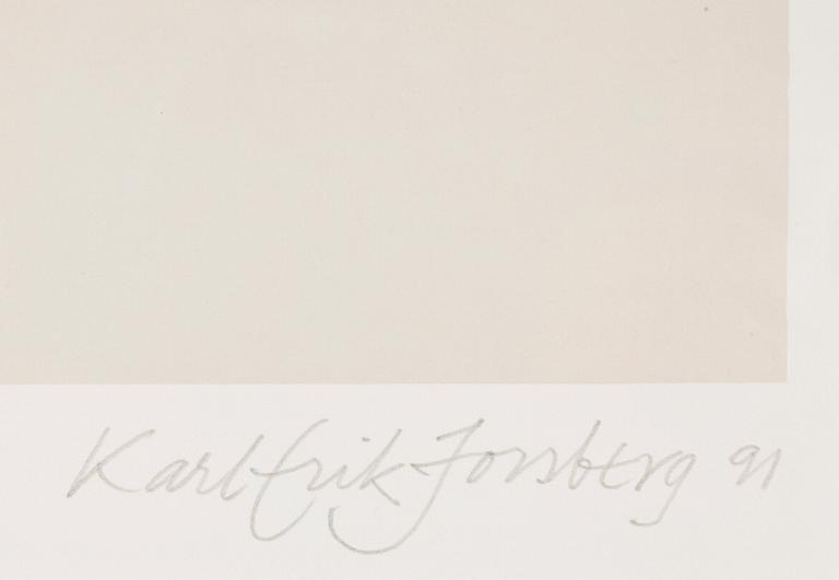 KARL-ERIK FORSBERG, färglitografi, signerad o numrerad 29/150, daterad -91.
