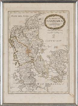 Three maps by Vincenzo Pazzini Carli, Siena, Italy, late 18th century.