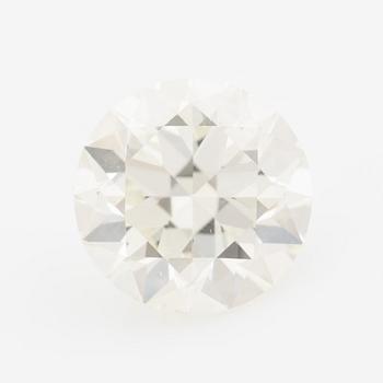 A round brilliant-cut diamond.