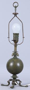 BORDSLAMPA, patinerad brons, "ZENITH", 1930-tal.
