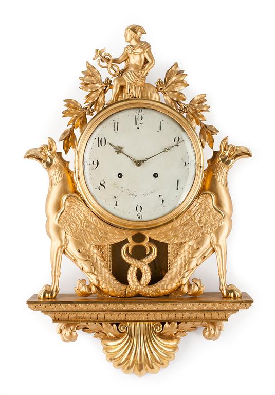 A late Gustavian wall clock by J. Nyberg.