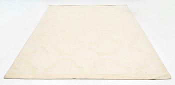 A hantd tufted carpet, 'Entrance - bone white' by Layered, ca 400 x 300 cm.