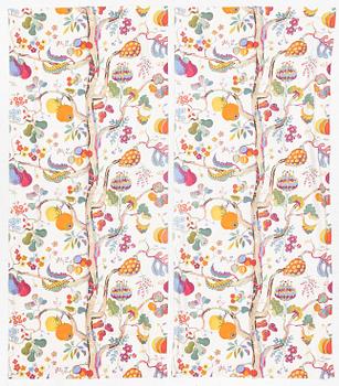 Josef Frank, curtains, a pair, "Vegetable Tree", Svenskt Tenn.