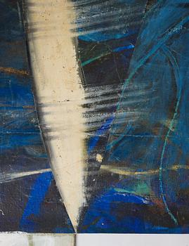 Steven Sorman, oil and mixed media on canvas, signed and dated 1987.