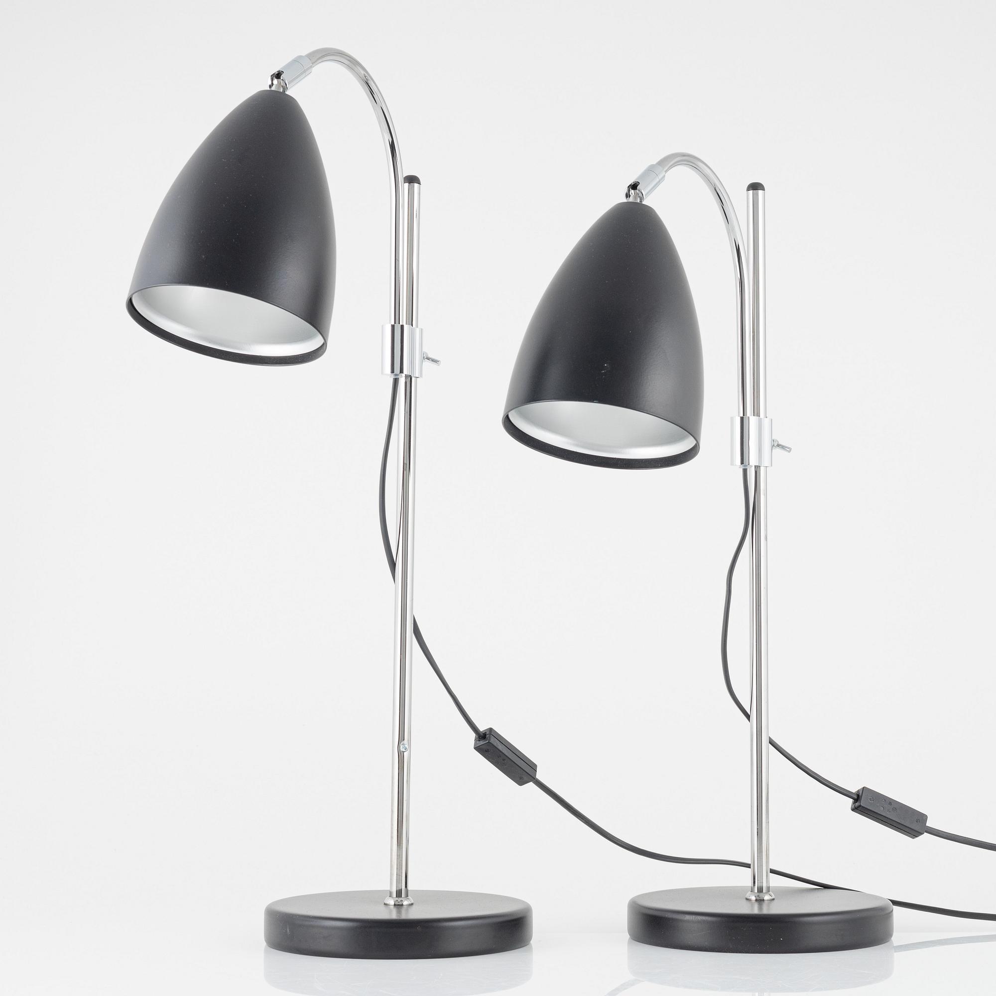 Bordslampor, ett par, Belid.