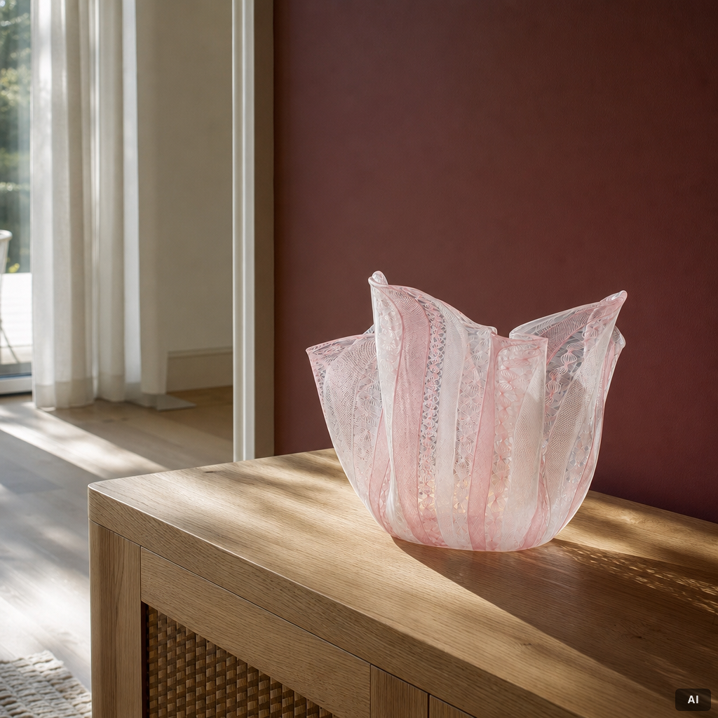 Paolo Venini & Fulvio Bianconi, a 'Fazzoletto' vase, Murano, Italien.