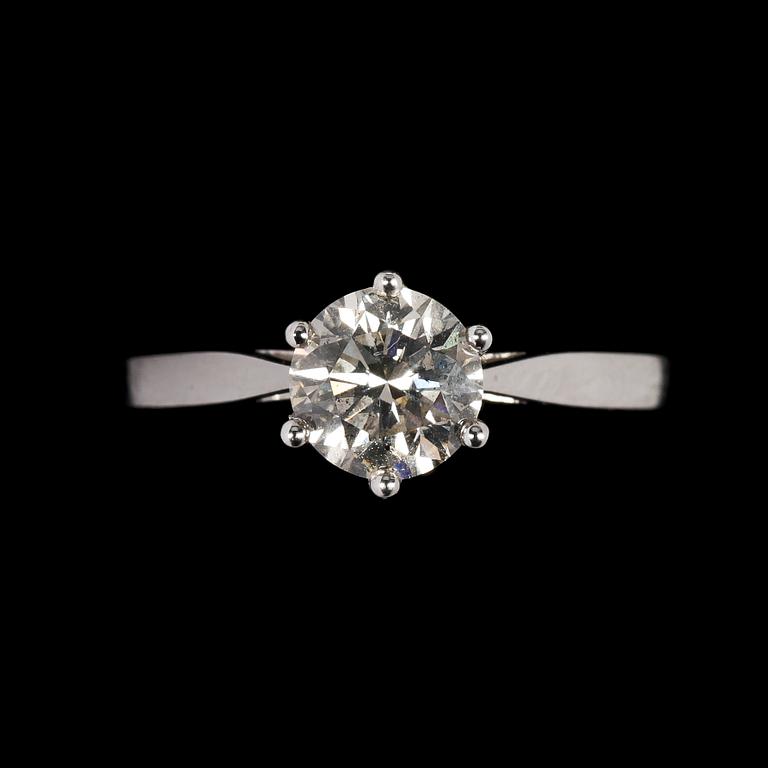 RING, brilliant cut diamond, 1.07 cts.