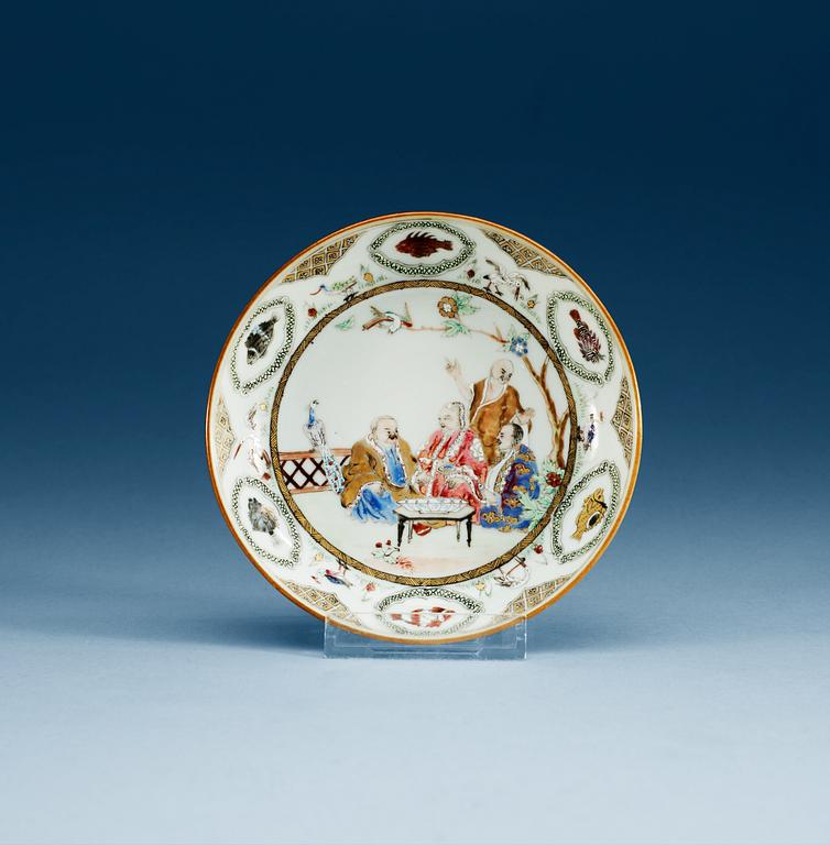 ASSIETTE, kompaniporslin. Qing dynastin, Qianlong (1736-95).