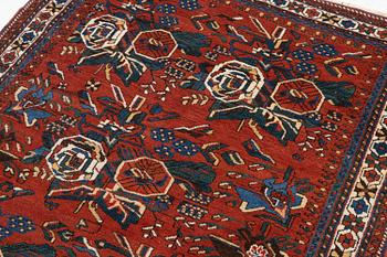 An antique Afshar rug, southeastern Iran, c. 153 x 135 cm.