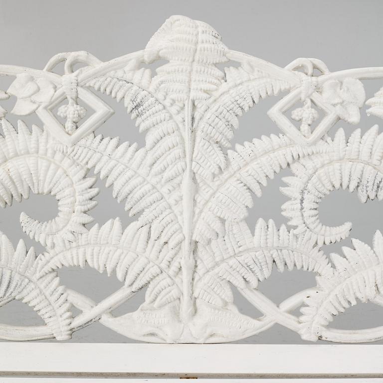 A garden sofa, Melins Metallgjuteri, Anderstorp, later part of the 20th century.