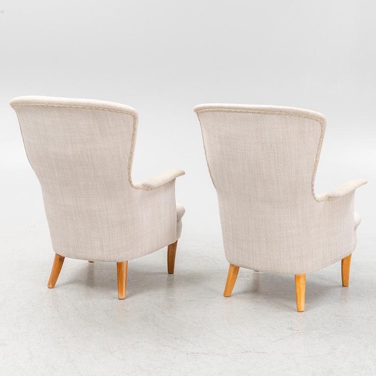 Carl Malmsten, fåtöljer, ett par, "Gamla stan".