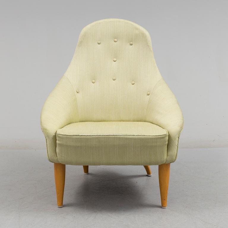 A mid 20th century 'Lilla Eva'arm chair by Kerstin Hörlin-Holmquist.