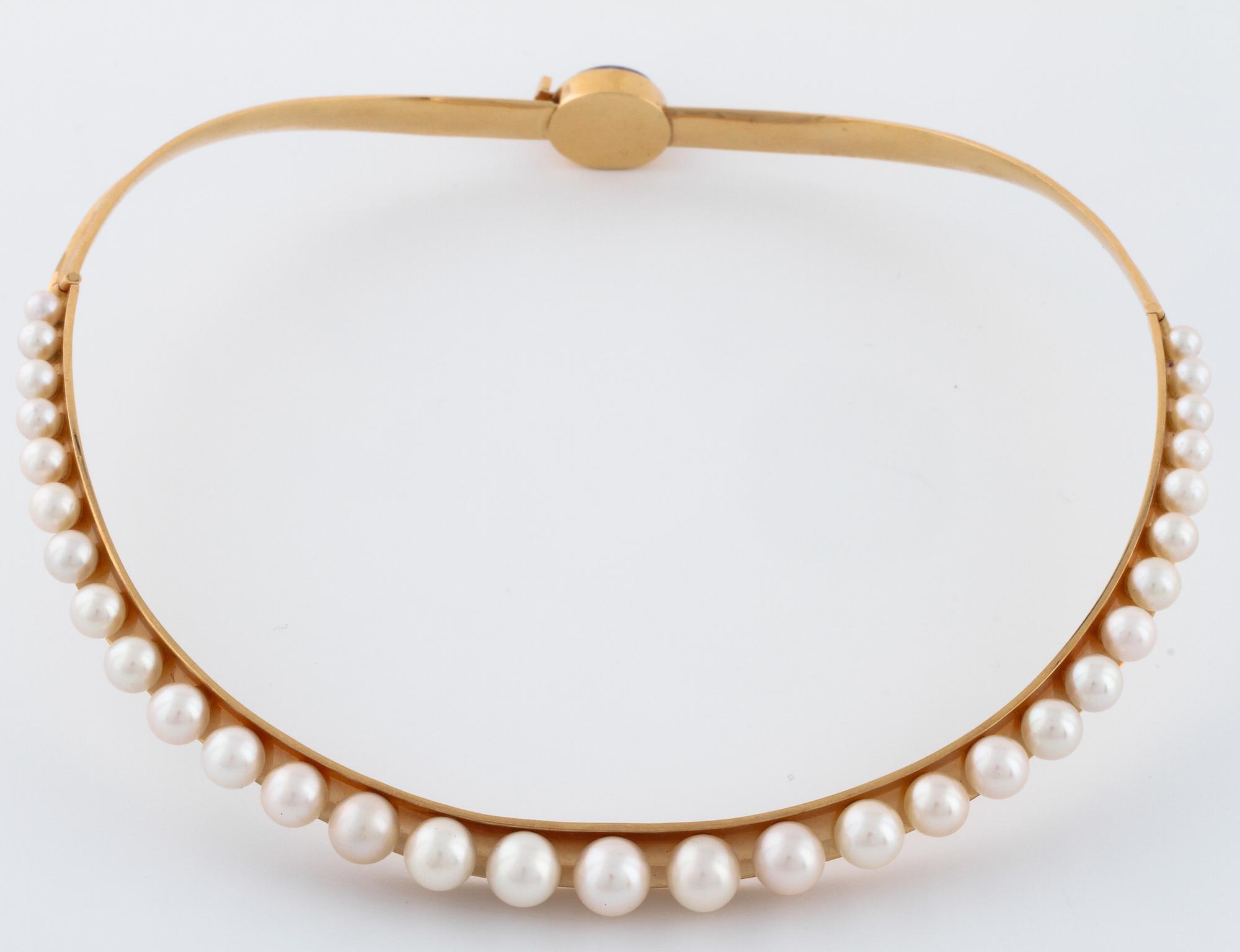 A amethyst and cultured pearl necklace by Karl-Erik Palmberg, Alton, Falköping, 1968.