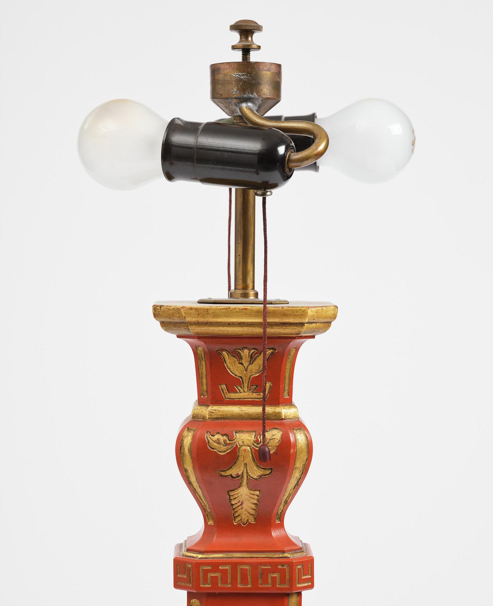 Carl Malmsten, golvlampa, Swedish Grace, snickarmästare Albin Johansson, Stockholm, för Villa Kvikkjokk, 1927.