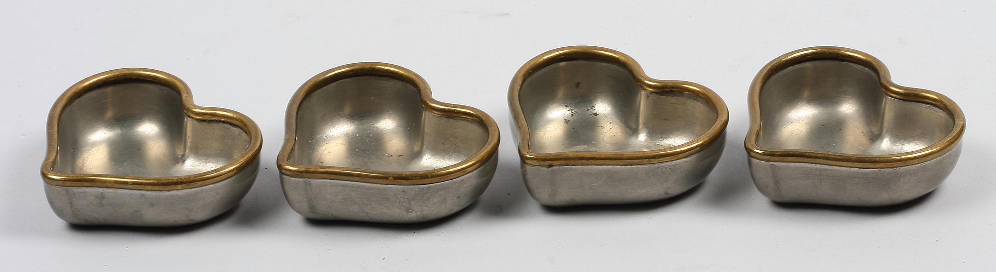 ASKFAT, 4 st, tenn, Firma Svenskt Tenn, 1900-talets andra hälft.