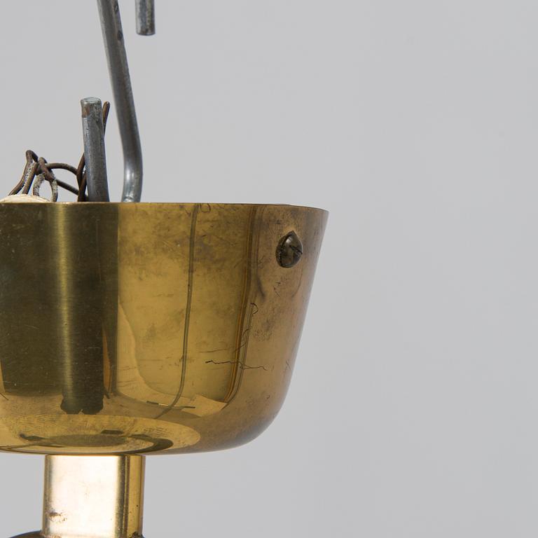 Paavo Tynell, a mid-20th-century '9060' pendant light for Taito, Finland.