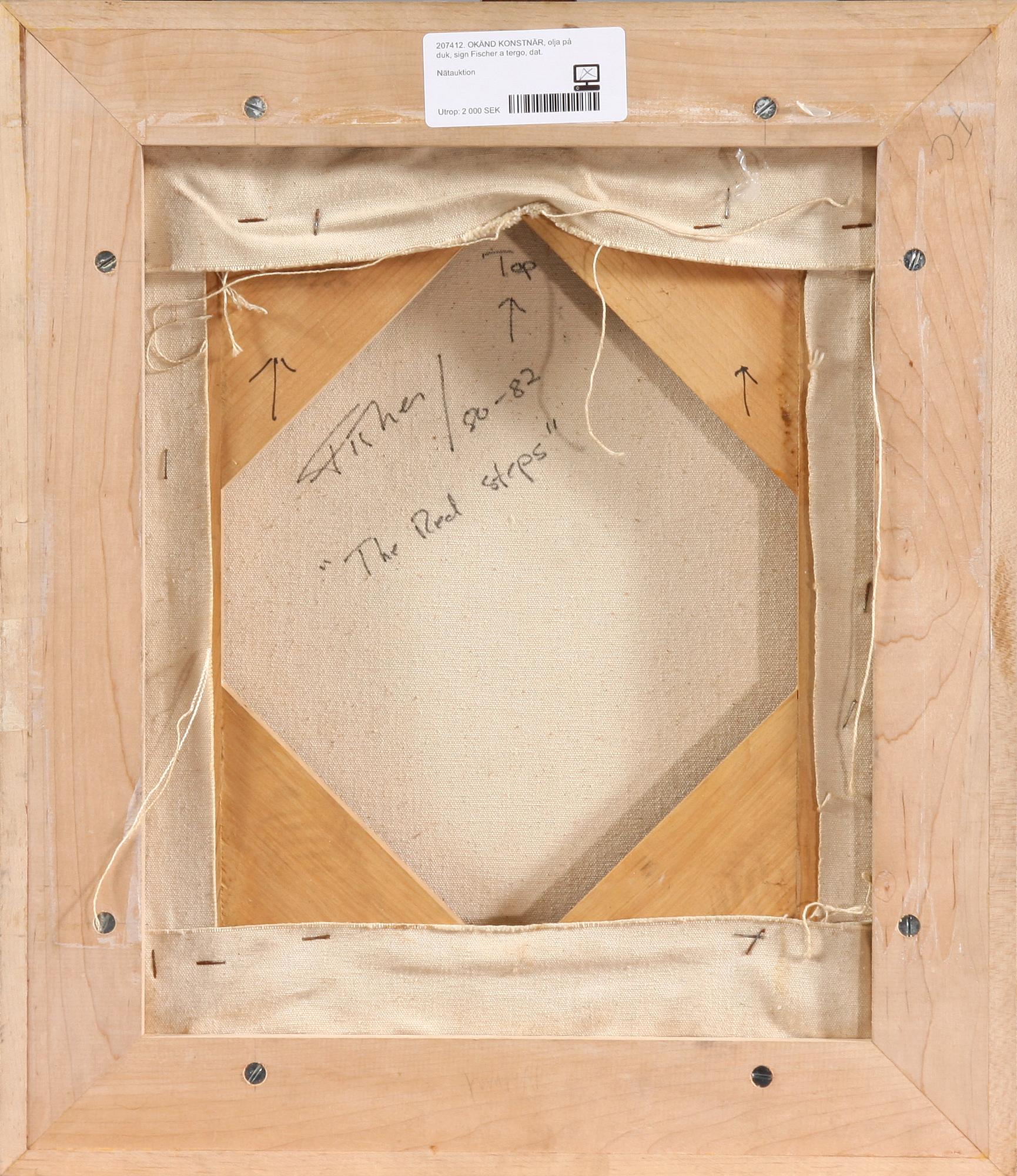 CRAIG FISHER, olja på duk, sign a tergo.