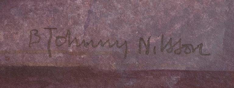 BERT JOHNNY NILSSON, watercolour signed.