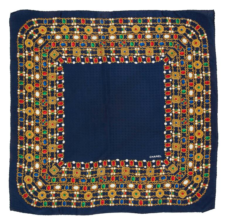 CHANEL, a silk scarf.