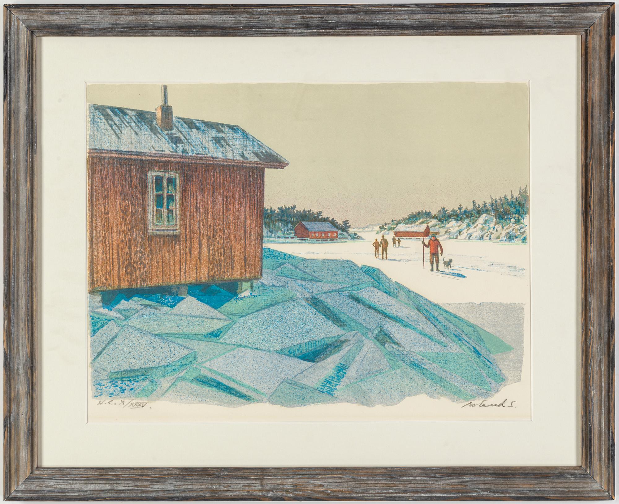 ROLAND SVENSSON, colour lithograph. Signed and numbered H.C. X/XXXV.