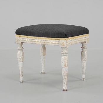 TABURETT, sengustaviansk stockholmsarbete, omkring 1800.