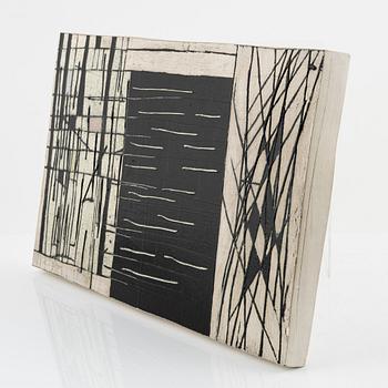 Karl Heinz Schultz-Köln, vas, samt relief, stengods, Arabia, Finland.