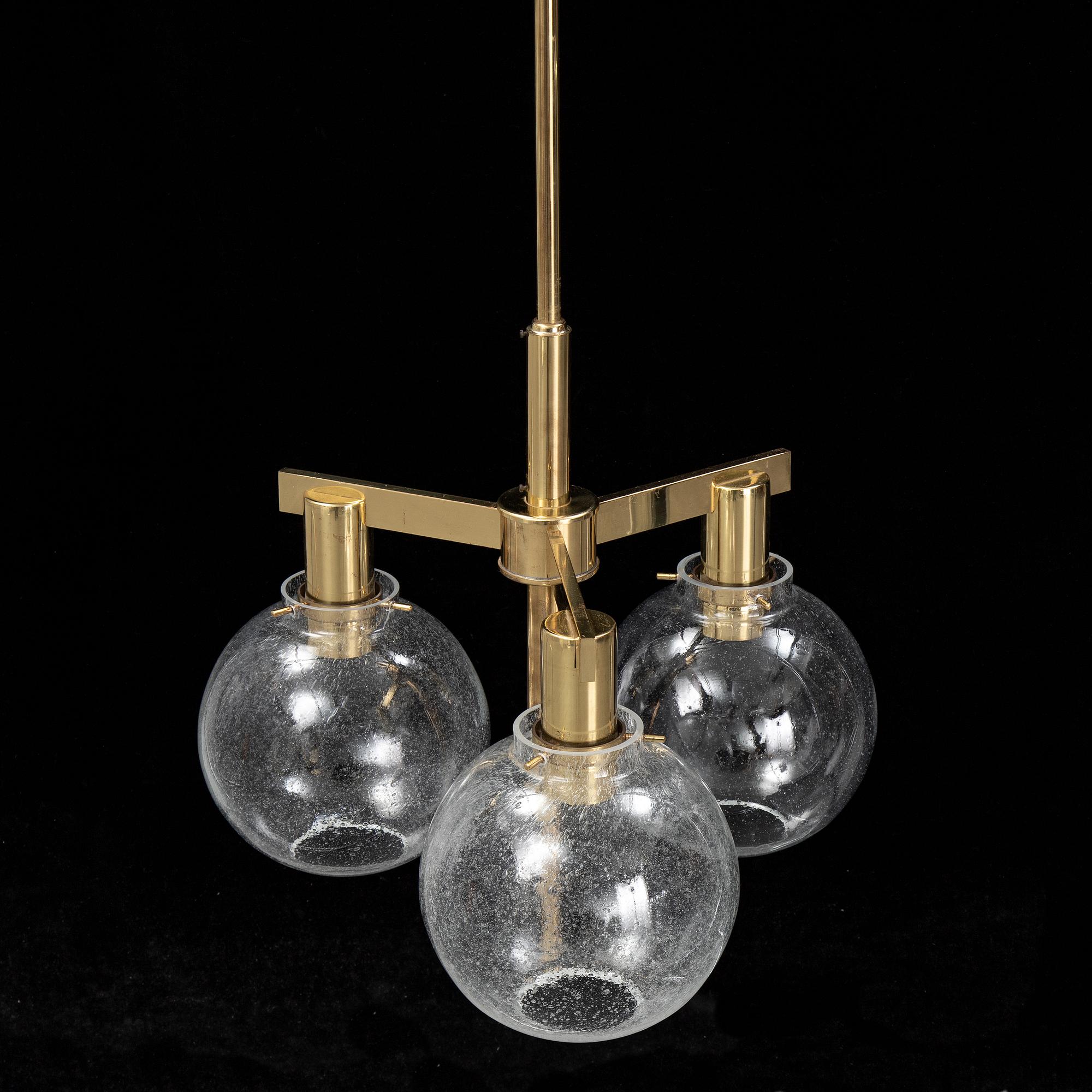 Hans-Agne Jakobsson, a model T348/3 ceiling lamp, Markaryd, 1960s.