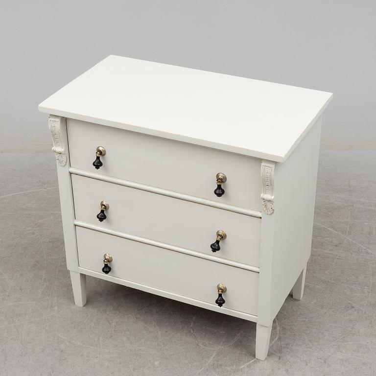 A late 19th century painted chest of drawers.