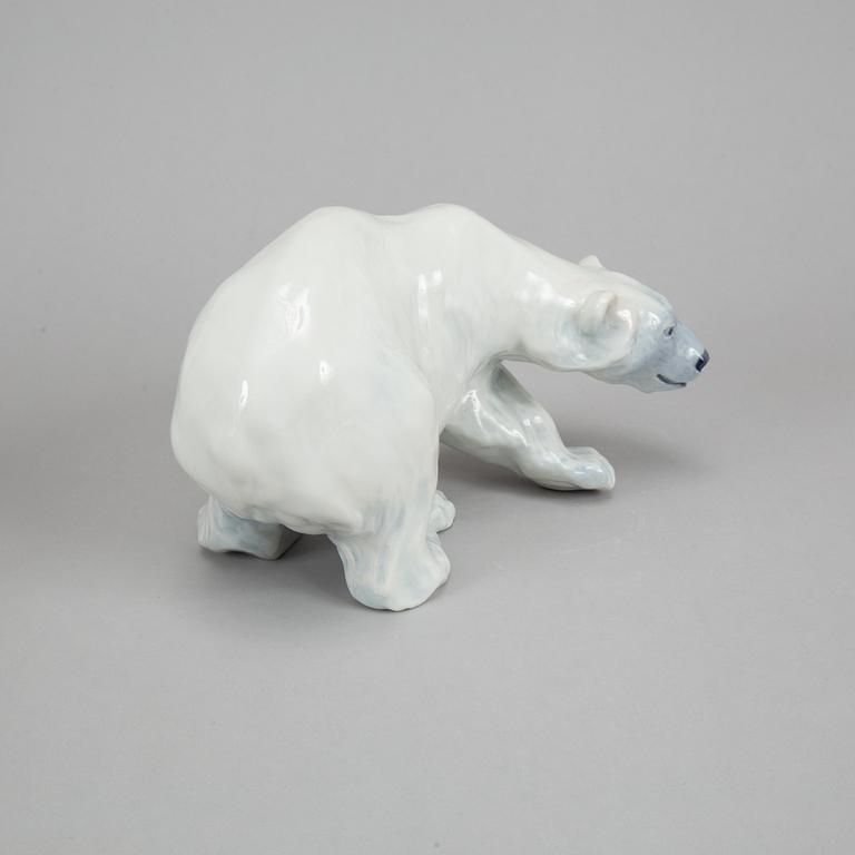 Royal Copenhagen, a 089 porcelain polar bear, Denmark.