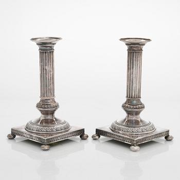 A pair of silver candlesticks, Kultateollisuus, Turku 1989.