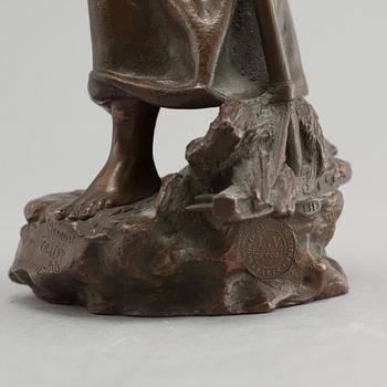 A bronze sculpture by Charles Octave Lecy, signed and with control-mark.