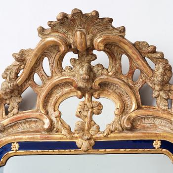 SPEGELLAMPETT, för två ljus, av Johan Åkerblad 1769 (mästare i Stockholm 1758-1799), rokoko.