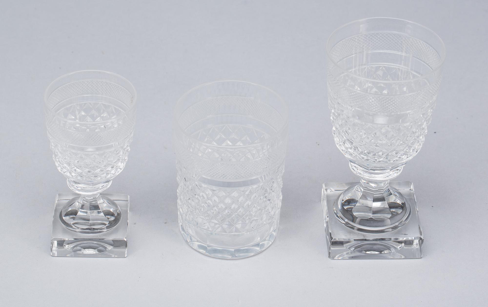 GLASSERVIS, 20 delar. "Kent", Elis Bergh, 1900-tal.