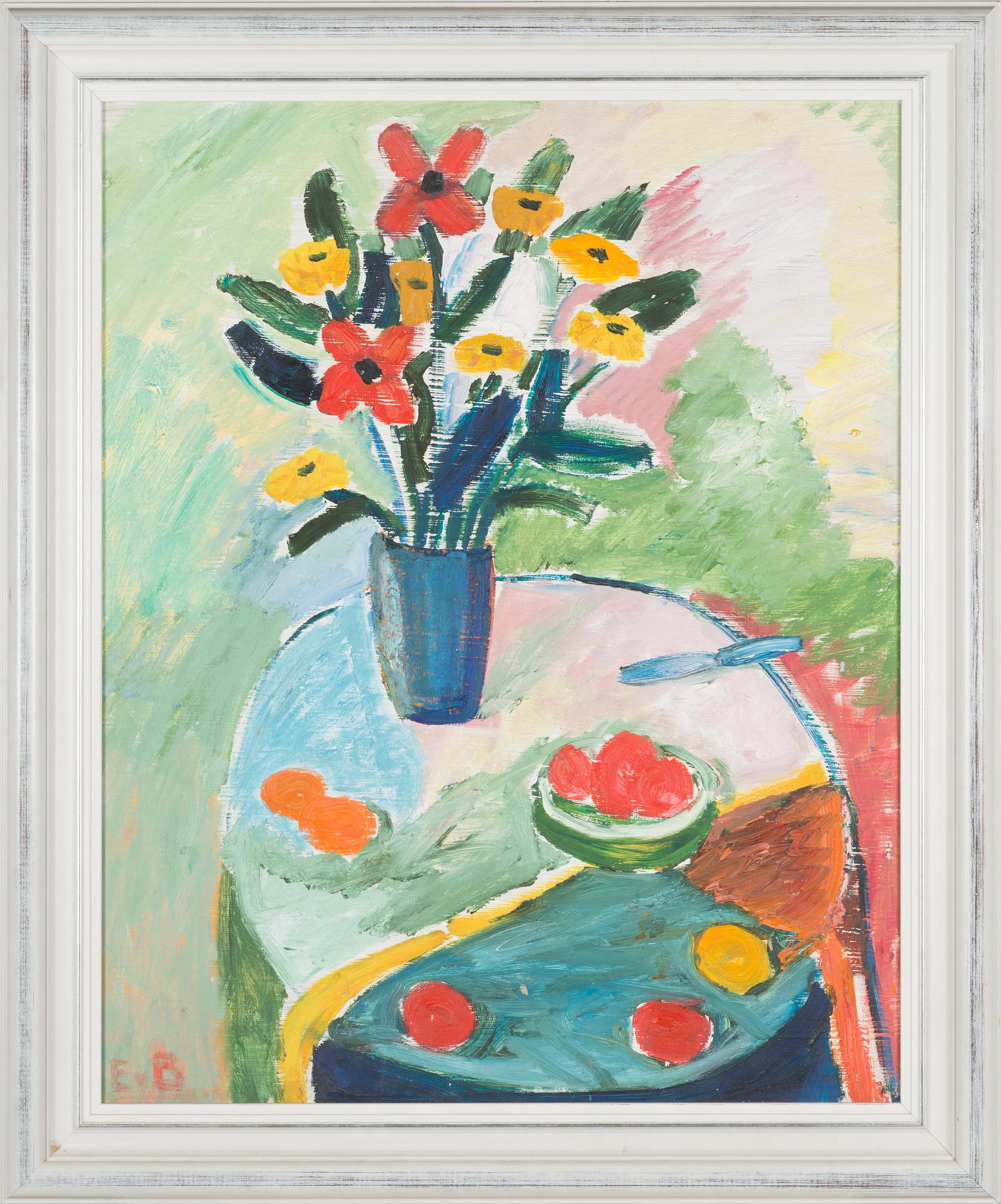 Eero von Boehm, oil on board, signed.