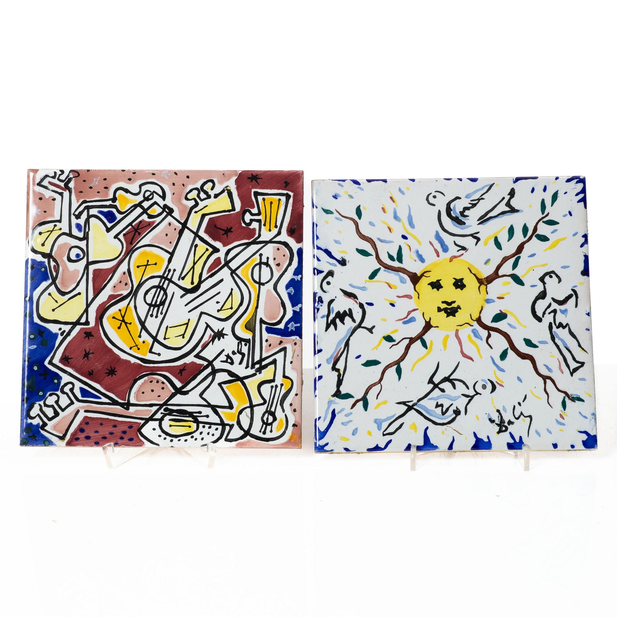 Salvador Dalí, efter. Kakelplattor, 12 st, lergods, Spanien.