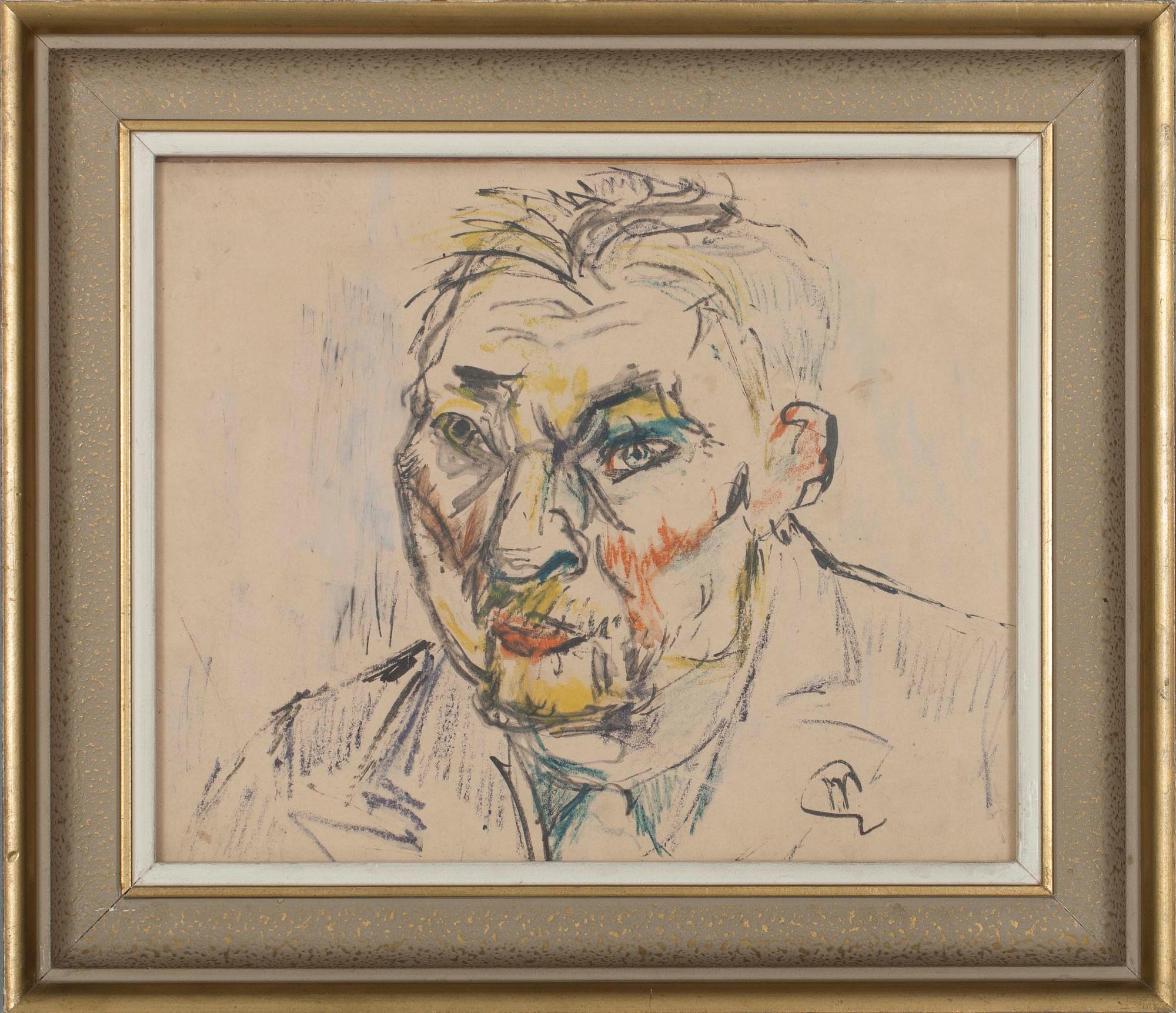 EEMU MYNTTI, Mansporträtt, pastell på papper, sign.