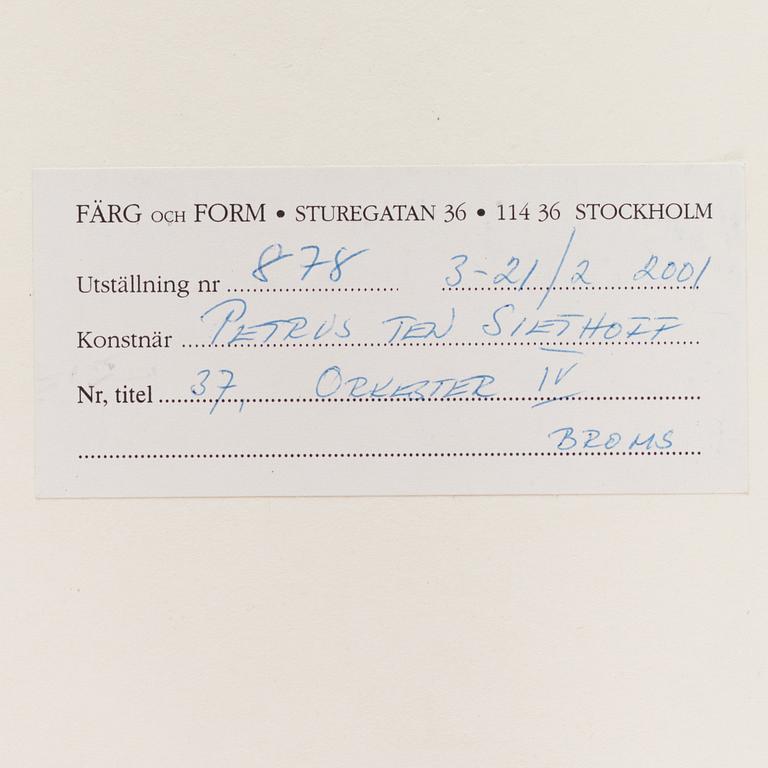 PETRUS TEN SIETHOFF, mixed media, signed PTS.