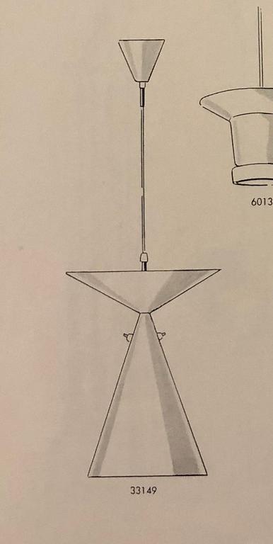 Bertil Brisborg, a ceiling lamp model "33149", Nordiska Kompaniet, 1950s.
