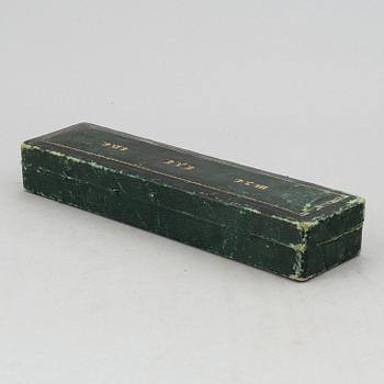 A Finnish silver cutery travel set, 19th century.