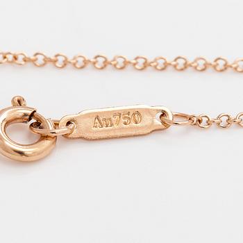 Tiffany & Co, kaulakoru, "Tiffany Keys" 18K ruusukultaa ja briljanttihiottuja timantteja.