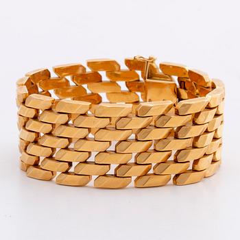 GOLDBRACELET, 18k gold, 73,4 g, Swedish import hallmarks.