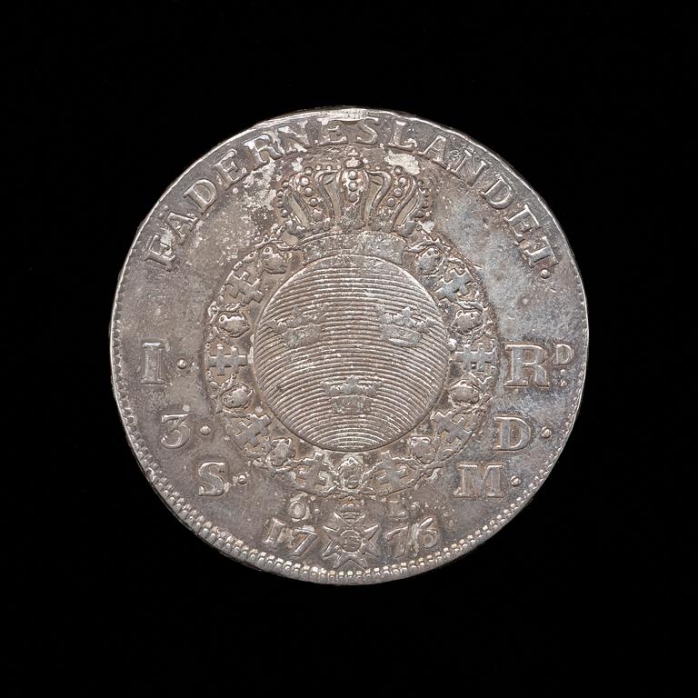 MYNT 2 st: Fredrik I riksdaler 1748 Samt Gustav III riksdaler 1776.