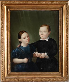 OKÄND KONSTNÄR, olja på duk, signerad Lehman, 1800-talets mitt.